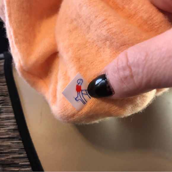 Vintage The Turtle Neck from Turtle Fur peach cowl neck scarf acrylic knit - Picture 3 of 9